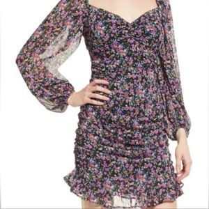 All in Favor Black Multi floral dress size XL